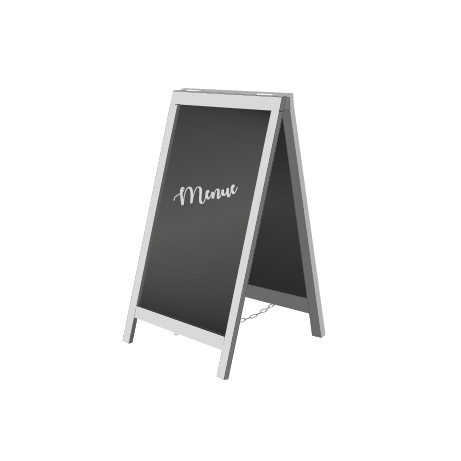 Kundenstopper Kreidetafel Premium | B 68 cm x H 120 cm | ohne Druck