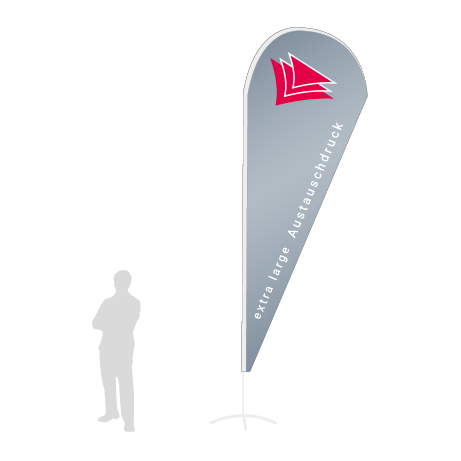 Beachflag Drop Austauschdruck | Extra Large (466 cm) | einseitig bedruckt